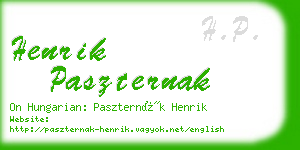 henrik paszternak business card